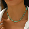 Minimal Turquoise and Gold Necklace