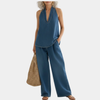 Ivy | Vintage Washed Soft Denim-Look Twin Set