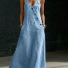 Vera | Long Denim Dress with Buttons