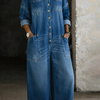 Sofia | Denim Jumpsuit with Open Shoulders