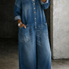 Stefania | Denim Shirt with Open Shoulders