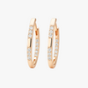 Elegant earrings with zircon stones