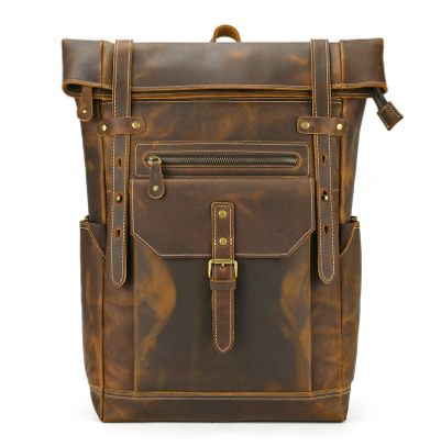 Larry - Men’s Retro Leather Backpack – Carter & Miller™