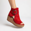 Sofía | Open-Toe Wedge Booties with Modern Design