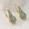 Gilded Turquoise Bloom Earrings