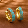 Turquoise Minimalistic Hoop Earrings