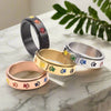 Spinning Stress Reducing Paw Ring – Stainless Steel with Rainbow Paws
