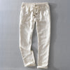 Harrington 100% Linen Trousers with Easy Waist Comfort