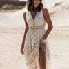 Emerson - Vintage Tassel Drawstring Boho Dress