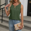 Zaria - flattering round neck top without sleeves